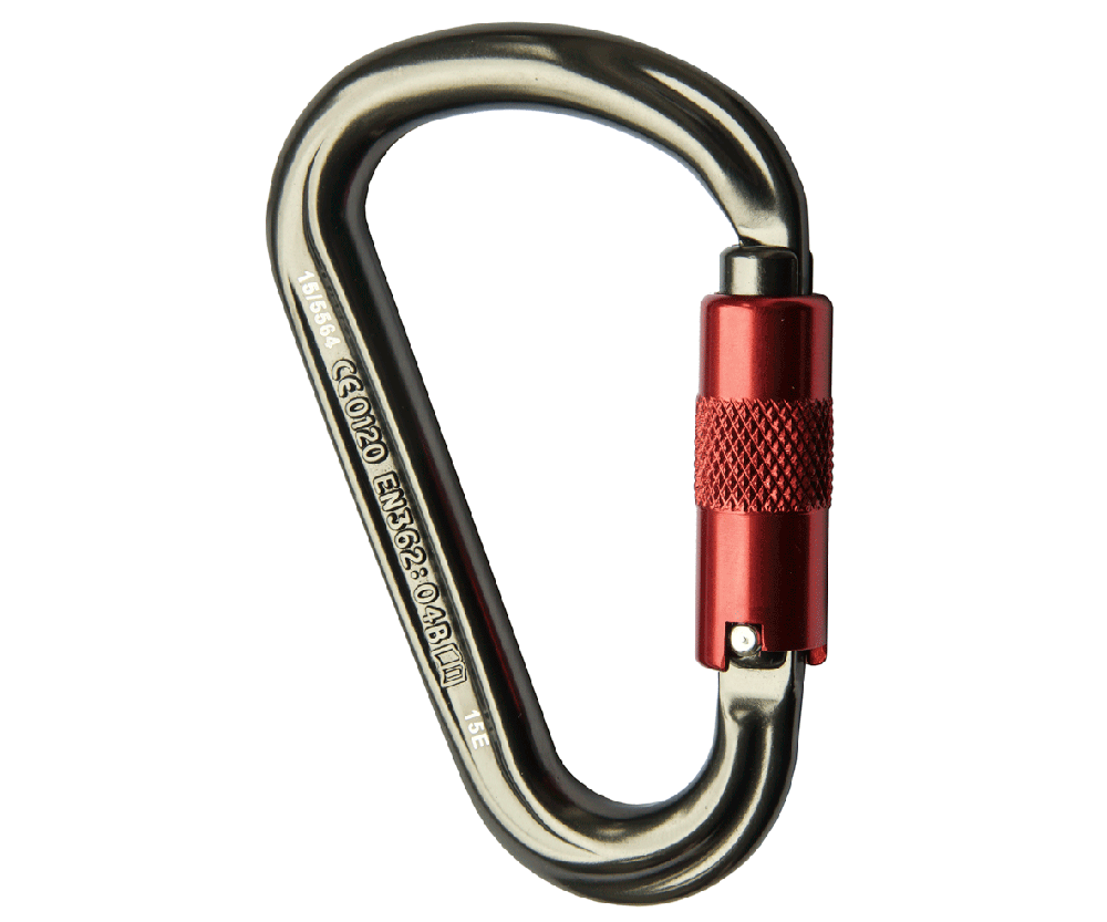 ISC 27kn HMS 3 way aluminium karabiner (grey)