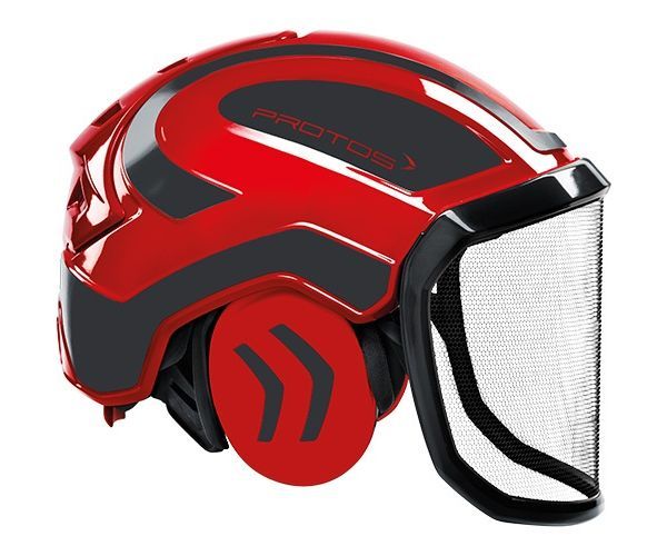 Pfanner Protos Integral forest helmet (ground use only) (Red/Grey)