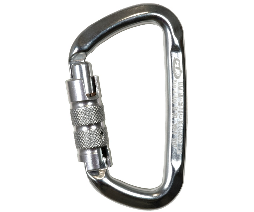 CT 30kN D-shape light alloy 3 way aluminium karabiner