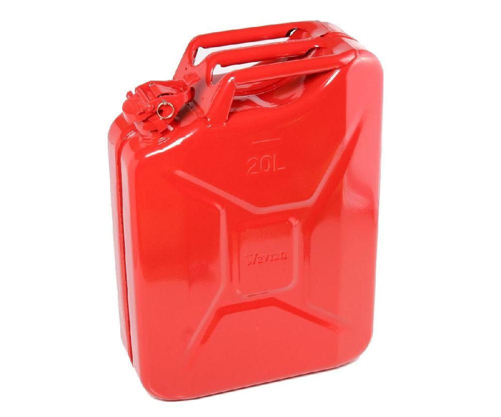 Metal jerry can red (20 litres)