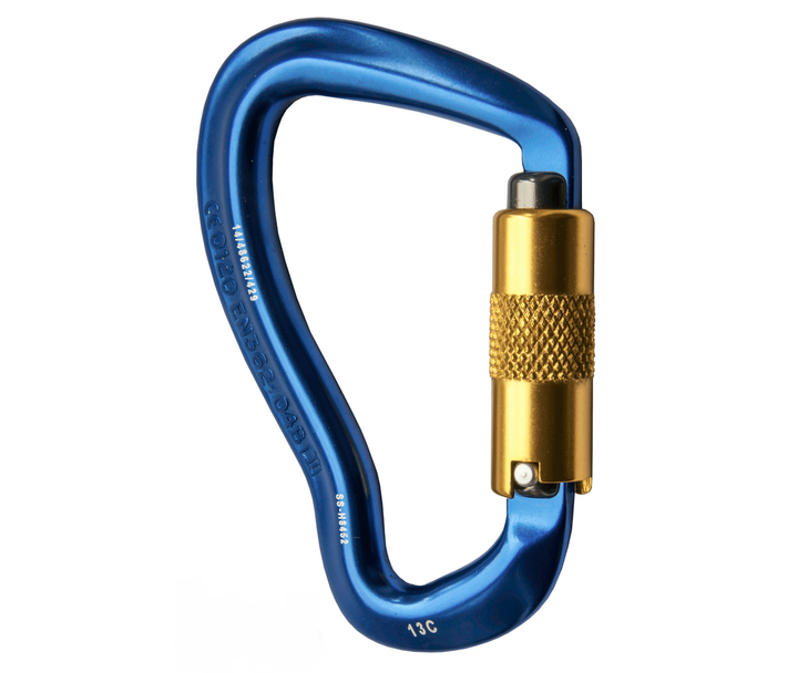 Stein 30kn Gecko 3 way aluminium karabiner (blue)