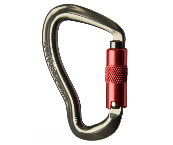 ISC 30kn Gecko 3 way aluminium karabiner (grey)