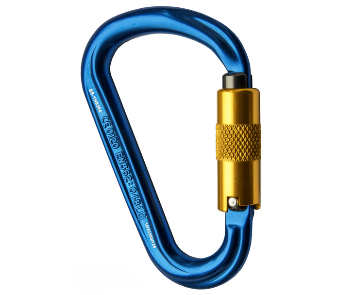 Stein 27kn HMS 3 way aluminium karabiner (blue)