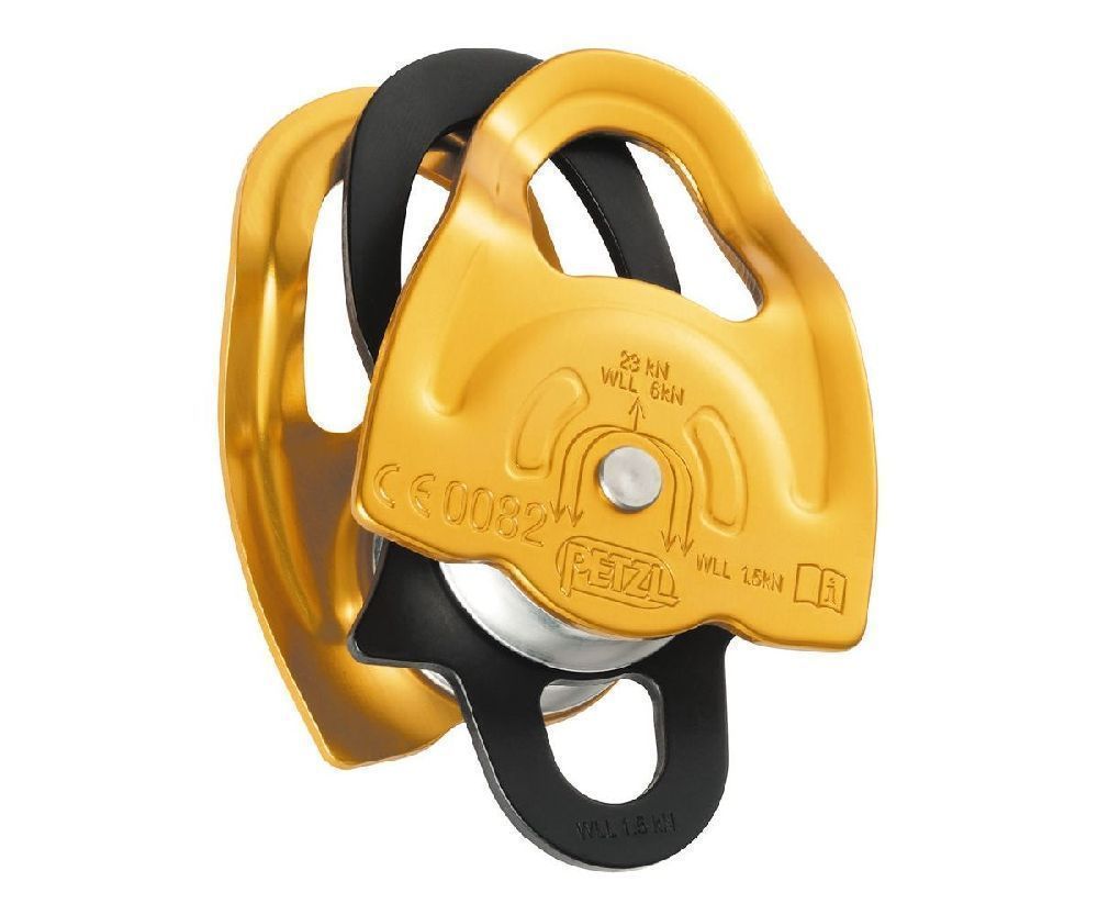 Petzl 23kN Gemini double swing cheek pulley