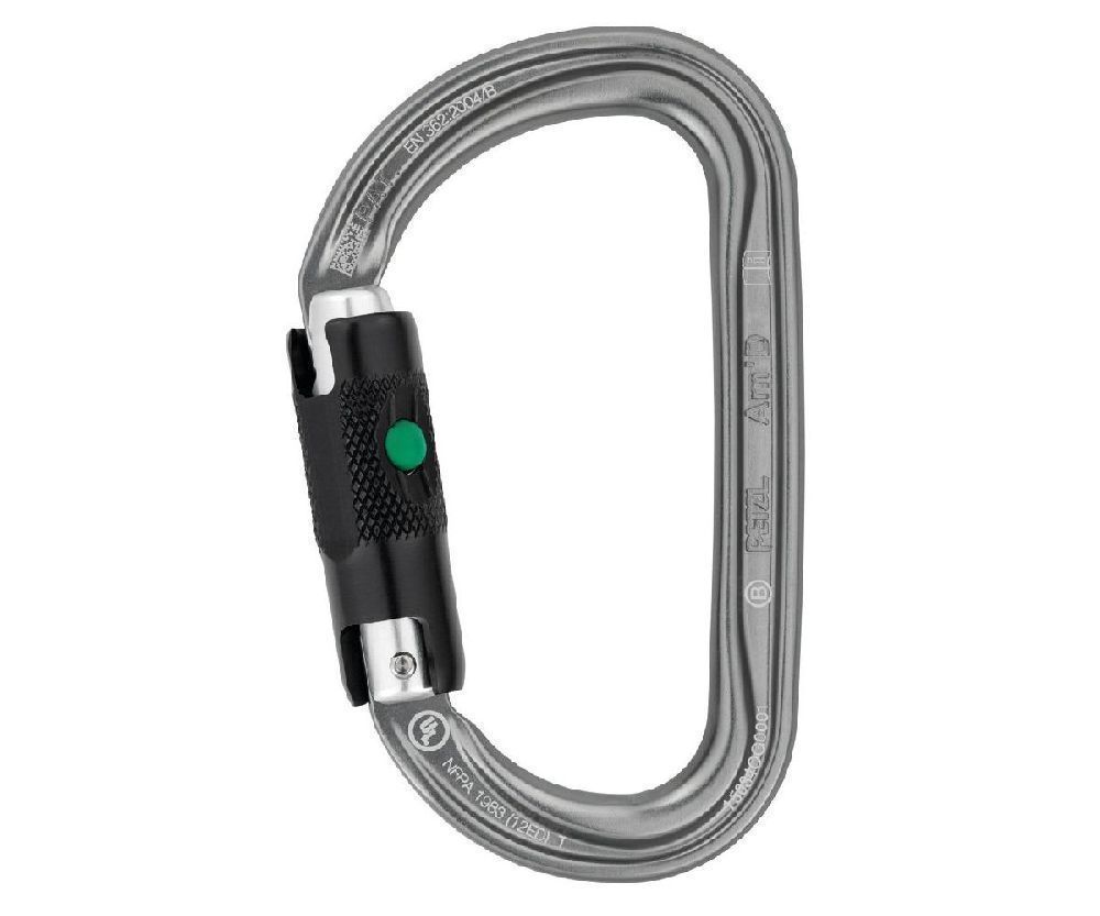 Petzl 28kN M34ABL ball lock 3 way aluminium karabiner