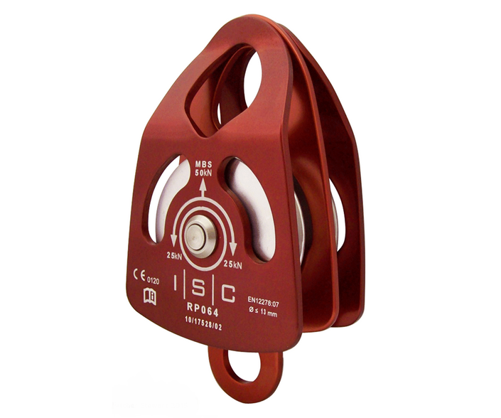 ISC 50kn medium swing cheek double pulley (for 13mm rope)