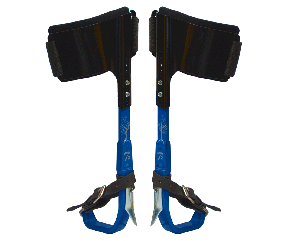 Stein X2 aluminium climbing spikes (blue)