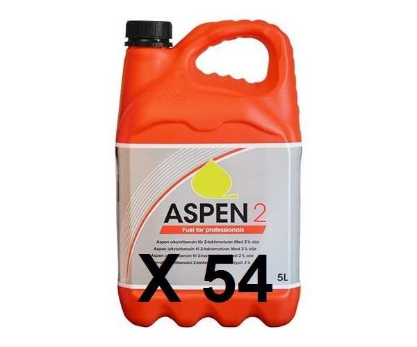 54 Cans - Aspen 2 Alkylate petrol ready-mixed - 5 litre (two stroke)