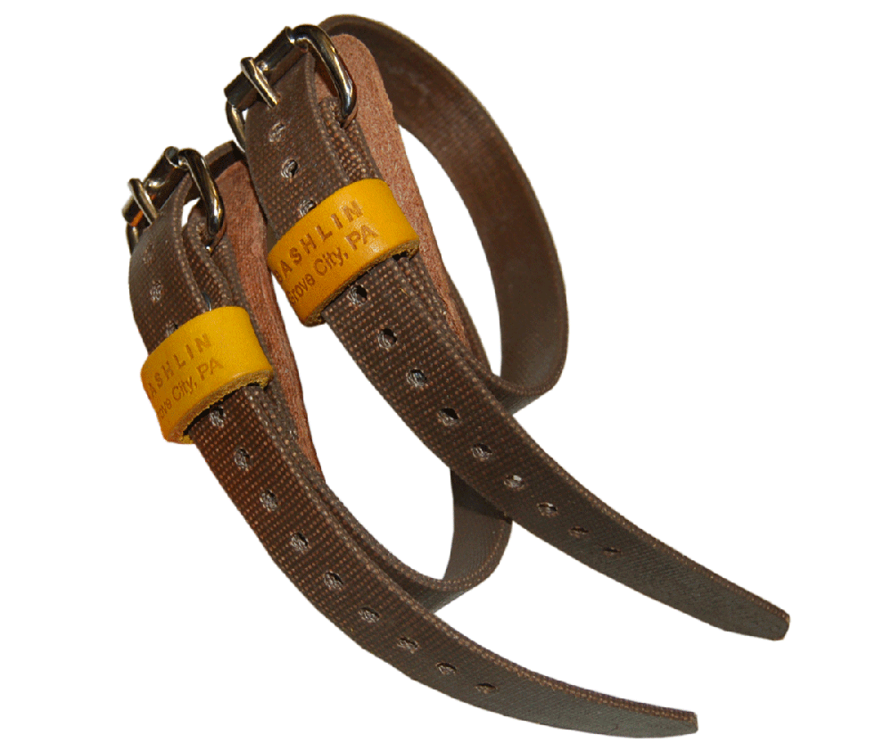 Bashlin calf straps for climbing spikes