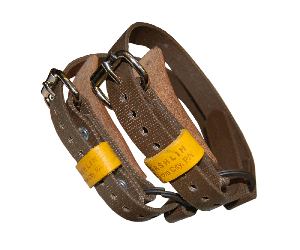 Bashlin bottom straps for climbing spikes