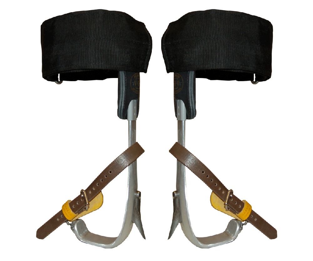 Bashlin aluminium climbing spikes (velcro pads)