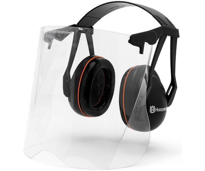 Husqvarna ear defenders with perspex visor kit