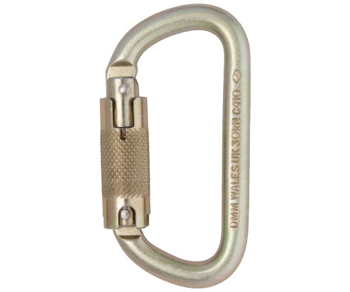 DMM 30kN Equal-D 3 way carbon steel karabiner