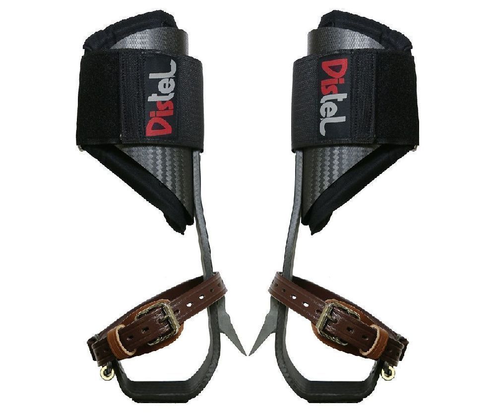 Distel Gecko carbon fibre climbing spikes (leather straps)