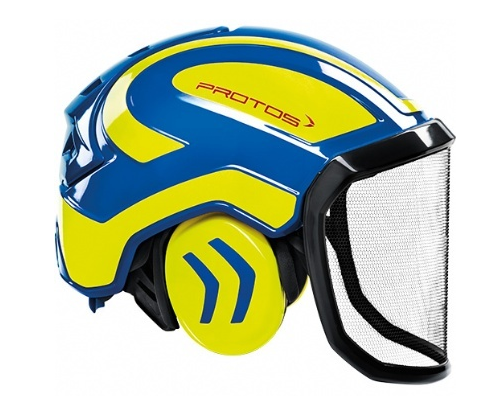 Pfanner Protos Integral forest helmet (ground use only) (Blue/Yellow)