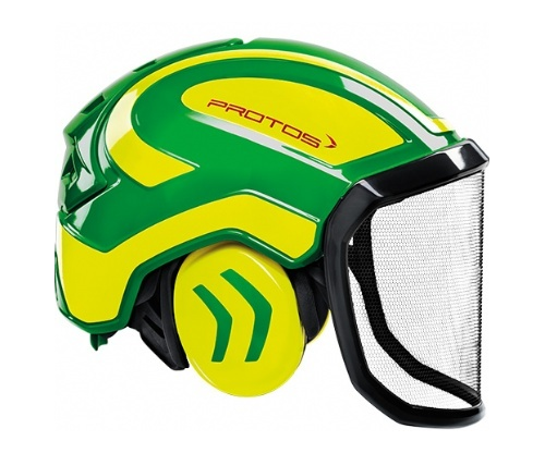 Pfanner Protos Integral forest helmet (ground use only) (Green/Yellow)