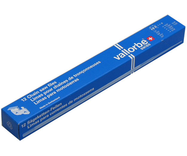 Vallorbe round chainsaw files (Box of 12) (3/16