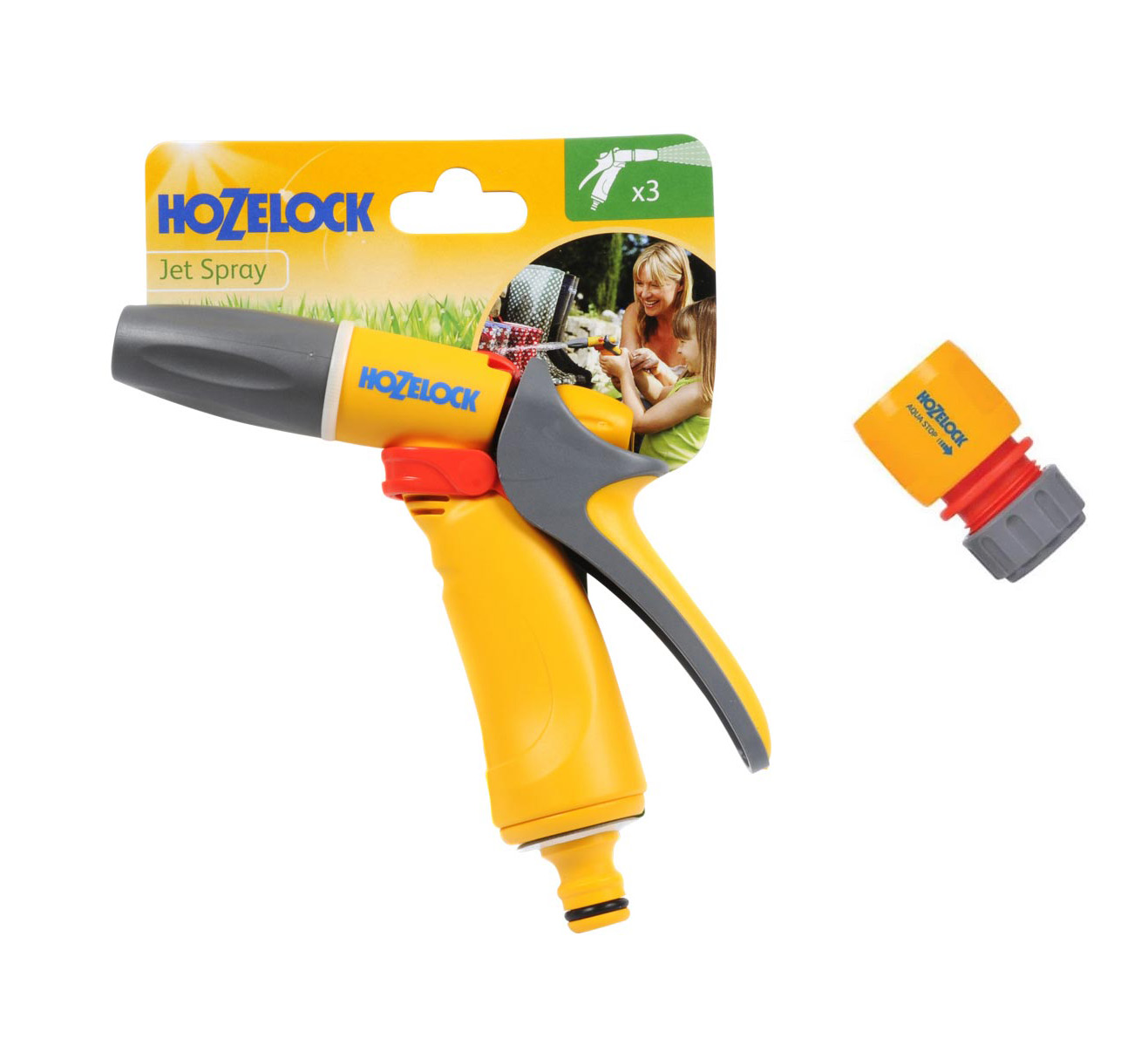 Hozelock Jet Spray Gun & 2185 Waterstop (PROMO PACK)