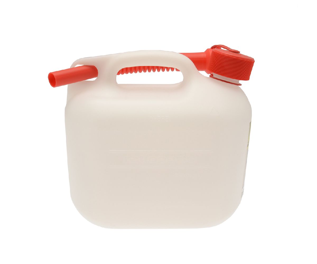 Plastic fuel can (5 litre) (Clear)
