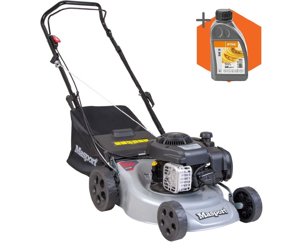 Masport 150 ST Combo petrol push four wheeled lawn mower (16