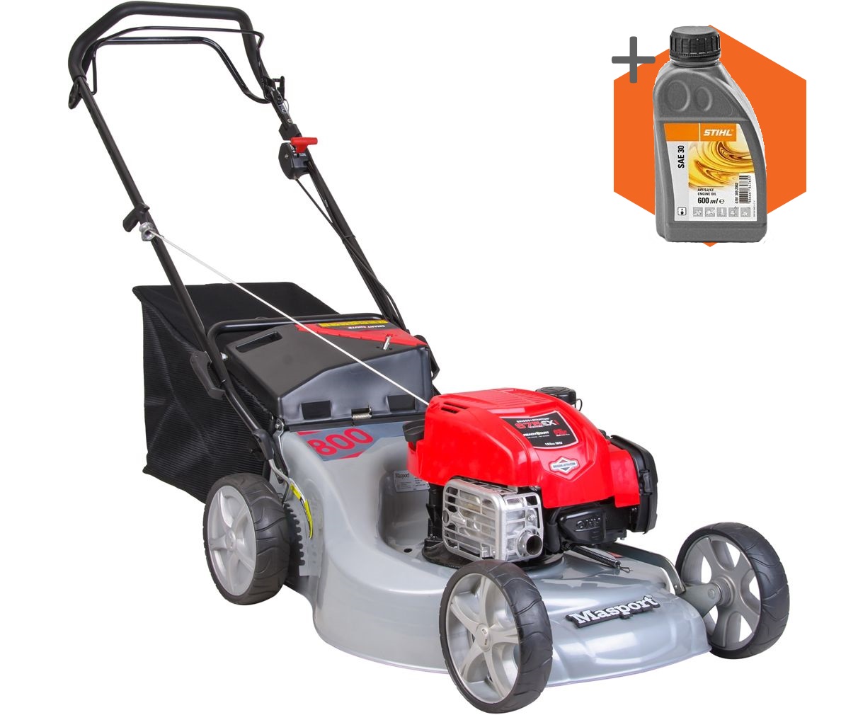 Masport Widecut 800 ST SP Combo petrol self-propelled four wheeled lawn mower (22