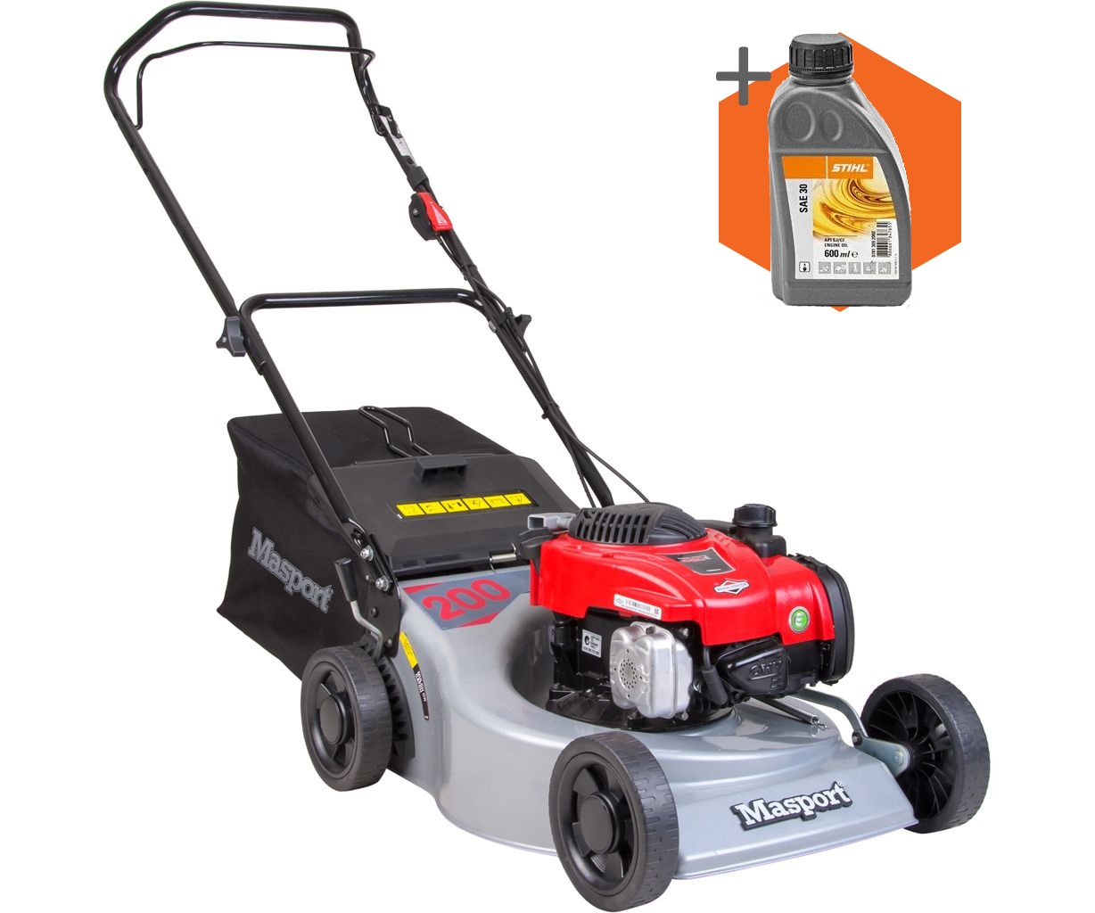 Masport 200 ST petrol push four wheeled lawn mower (18