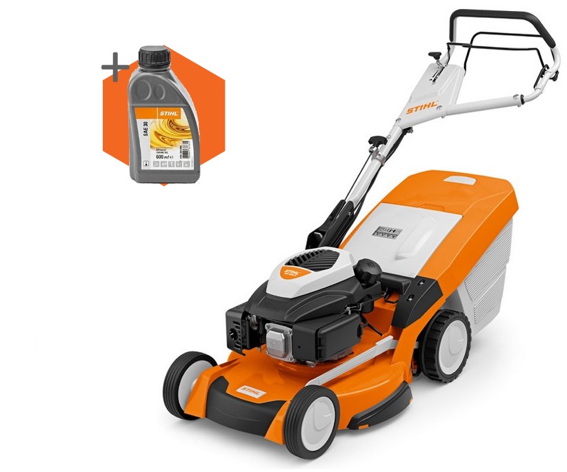 Stihl RM 655 V petrol self-propelled four wheeled lawn mower (53cm cut)