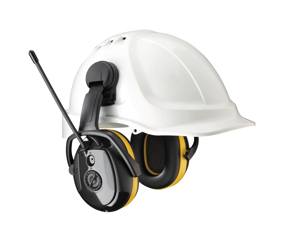 Hellberg react - radio & level dependent - helmet mounted, electronic ear defenders (30 SNR)