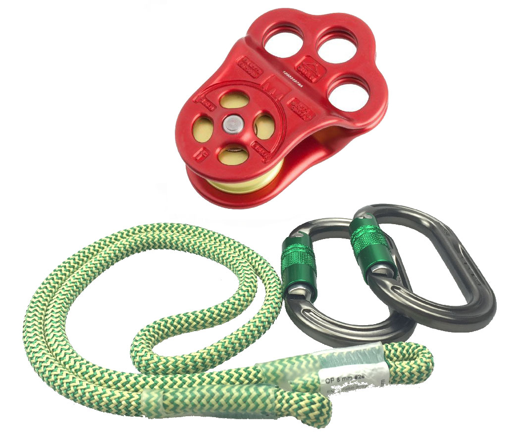Hitch Climber climbing system friction hitch kit, red pulley