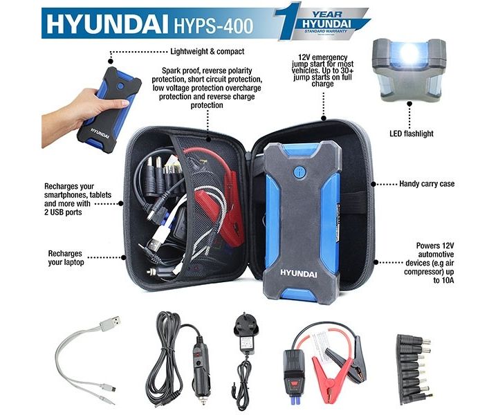 Hyundai HYPS-400 portable power bank and jump starter2
