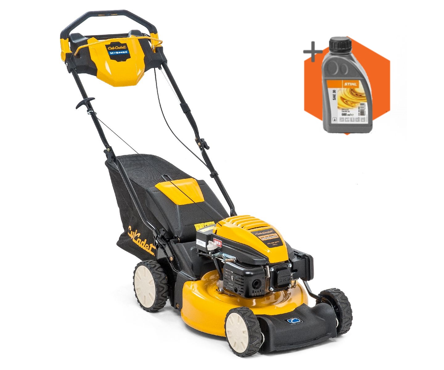 Cub Cadet LM2 DR46s MySpeed petrol self-propelled four wheeled lawn mower (46cm cut)