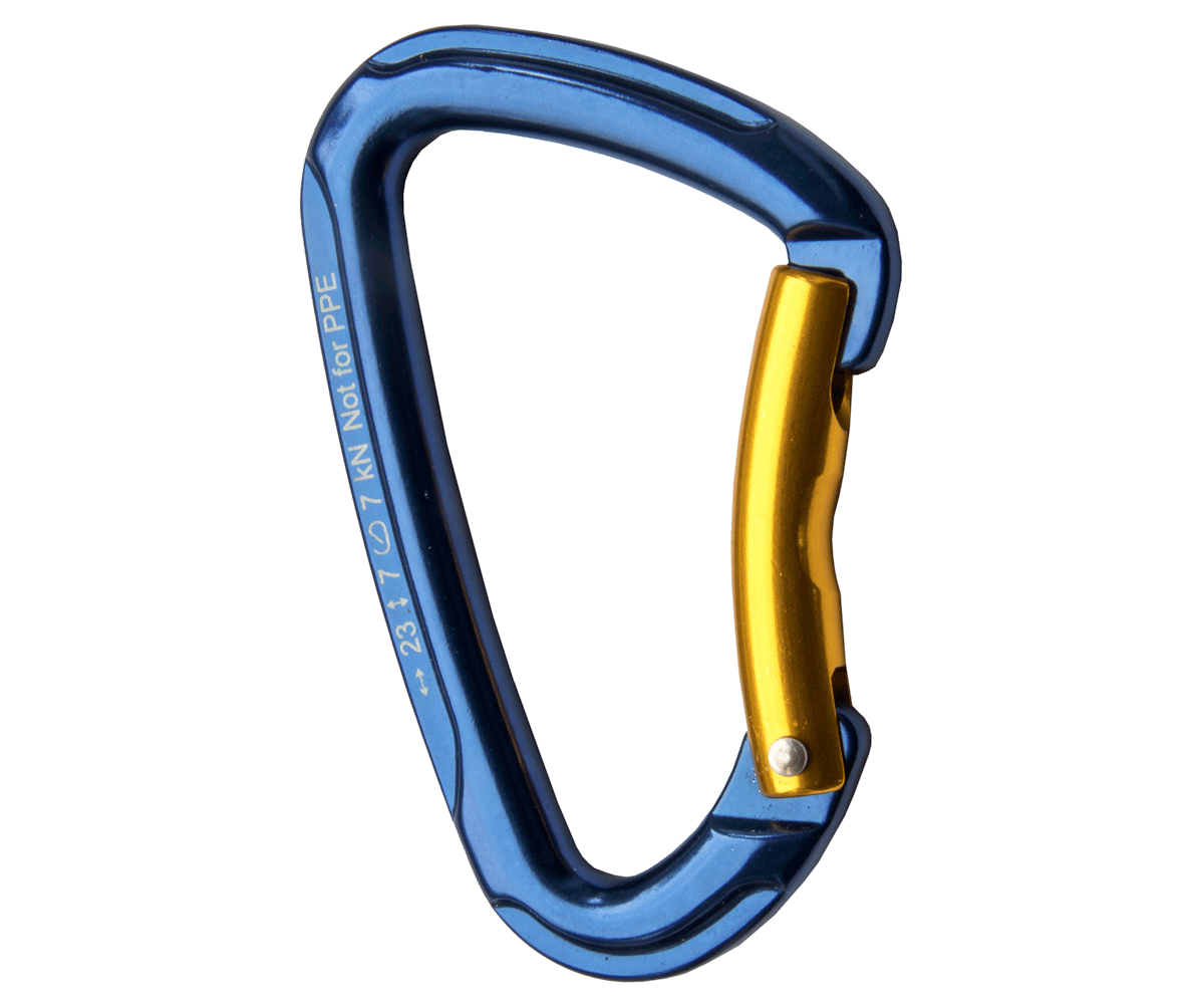 Stein 23kN aluminium bent gate karabiner
