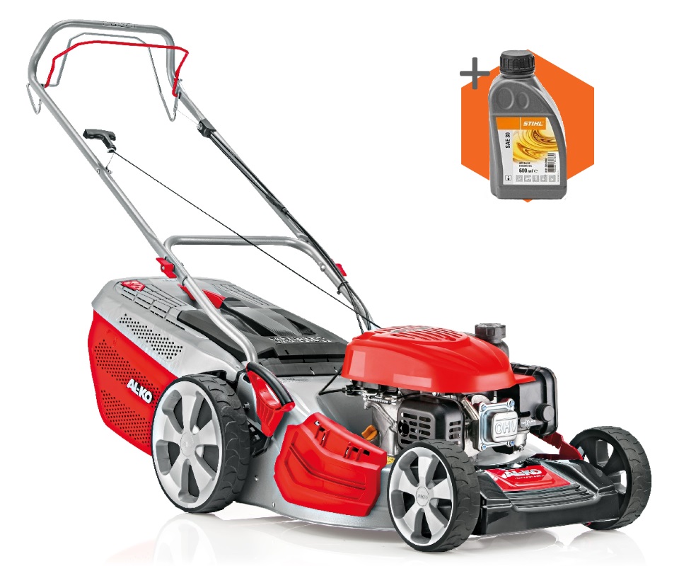AL-KO Highline 51.8 SP-A petrol self-propelled four wheeled lawn mower (51cm cut)