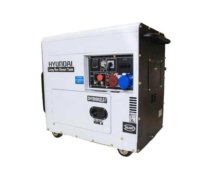 Hyundai DHY8000SELR-T 3-phase 'silent' long-run diesel generator