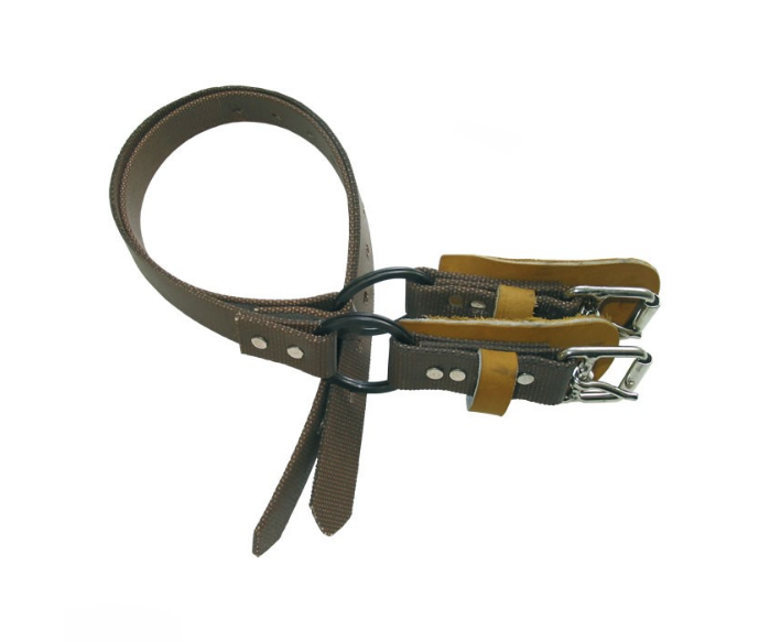 Distel replacement pair of leather bottom straps for climbing spikes