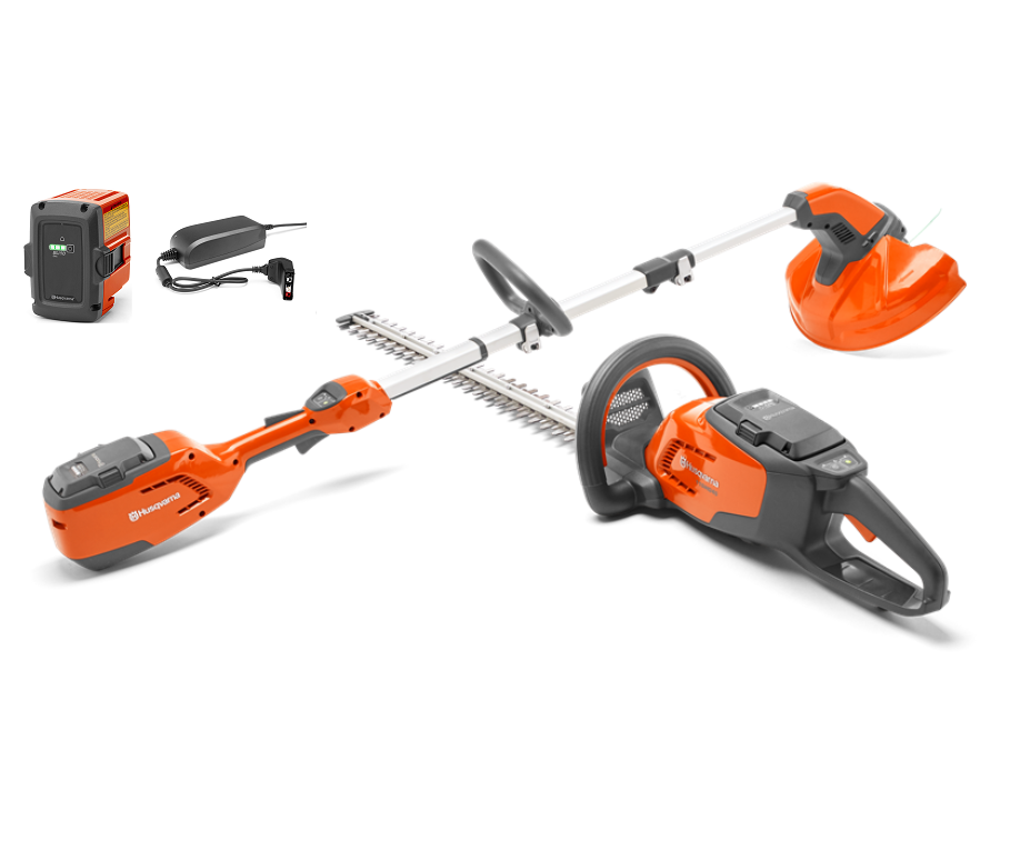 Husqvarna 115iL battery brushcutter/strimmer & Husqvarna 115iHD45 battery hedge cutter (18