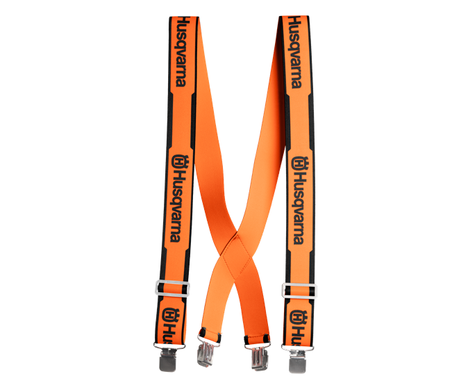 Husqvarna braces with metal clips