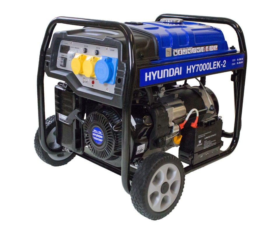 Hyundai HY7000LEK-2 petrol open frame site generator