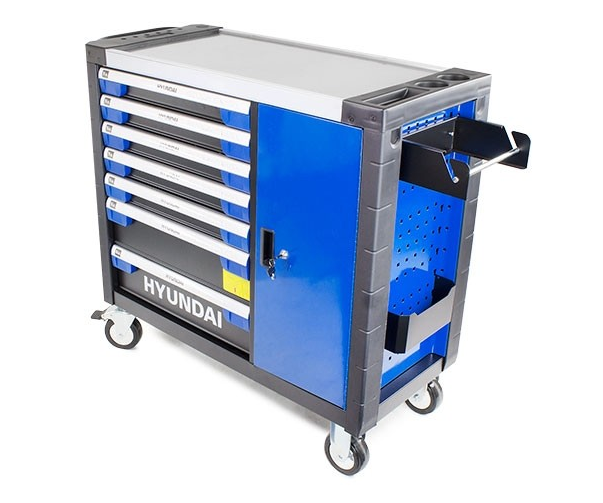 Hyundai HYTC9004 7-drawer roller tool chest cabinet with XXL stainless steel top (305 piece)