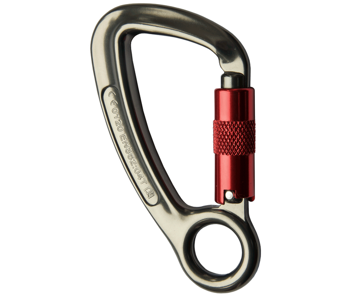 ISC 27kn captive eye 3 way aluminium karabiner (grey)