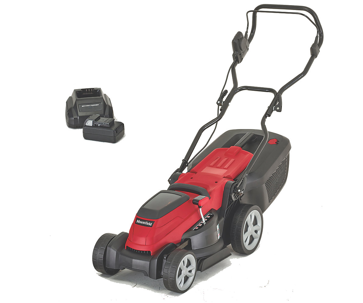 Mountfield MC 340Li 40V battery push four wheeled lawn mower (34cm cut) (Kit (with 2.5Ah battery & charger)
