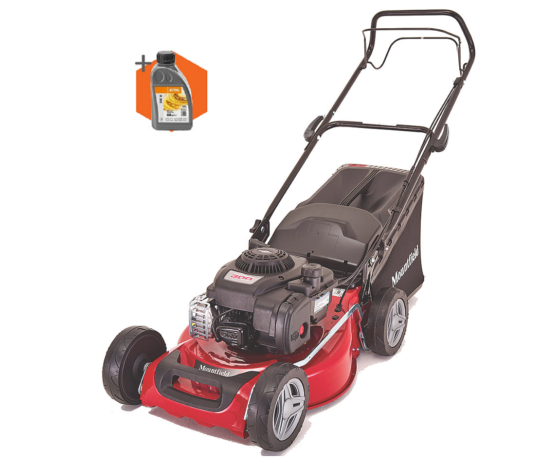Mountfield SP185 petrol self propelled four wheeled lawn mower (46cm cut)