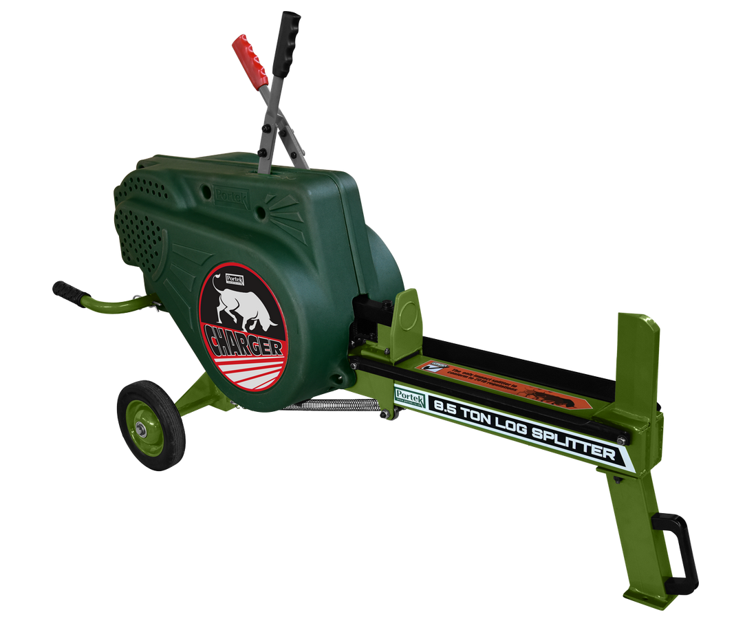 Portek Charger electric impact log splitter (8.5 tonne splitting force)
