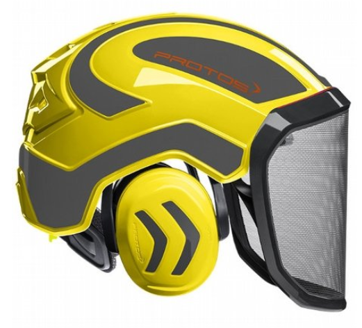 Pfanner Protos Integral forest helmet (ground use only) (Yellow/Grey)