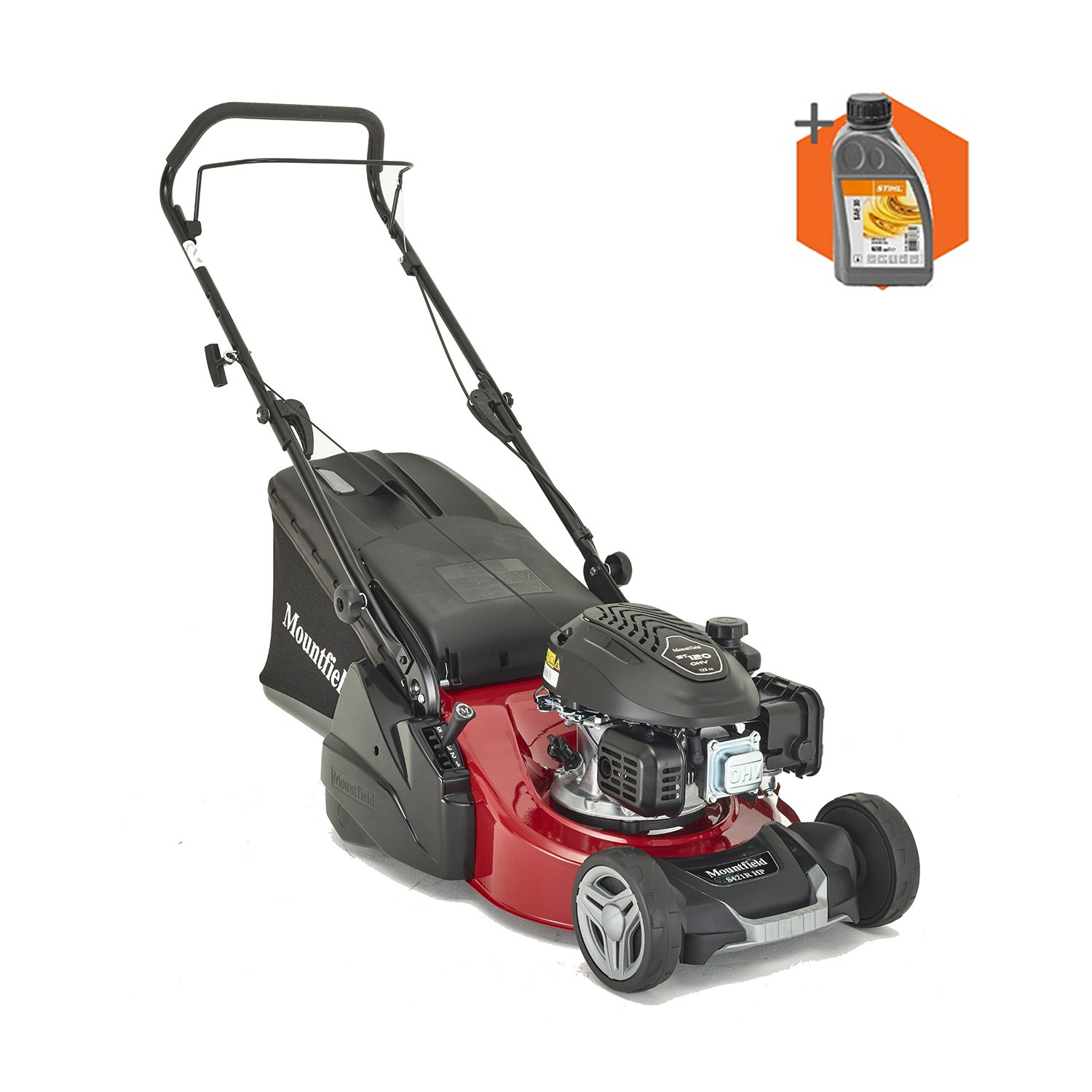 Mountfield S421R HP petrol push rear roller lawn mower (41cm cut)