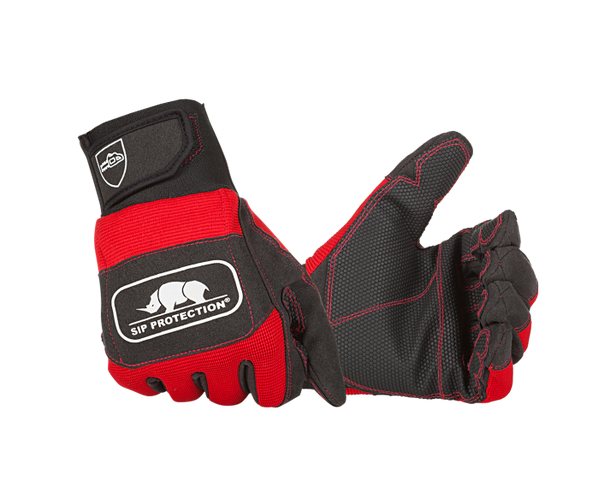 SIP Protection both hand protection chainsaw gloves (Class 1) (Red/black)