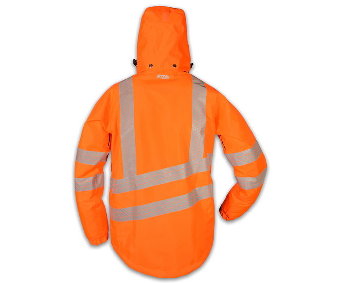 stein evo x25 all weather work jacket with hood hi viz orange - 3