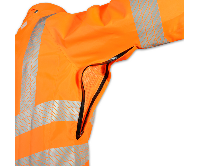stein evo x25 all weather work jacket with hood hi viz orange - 5