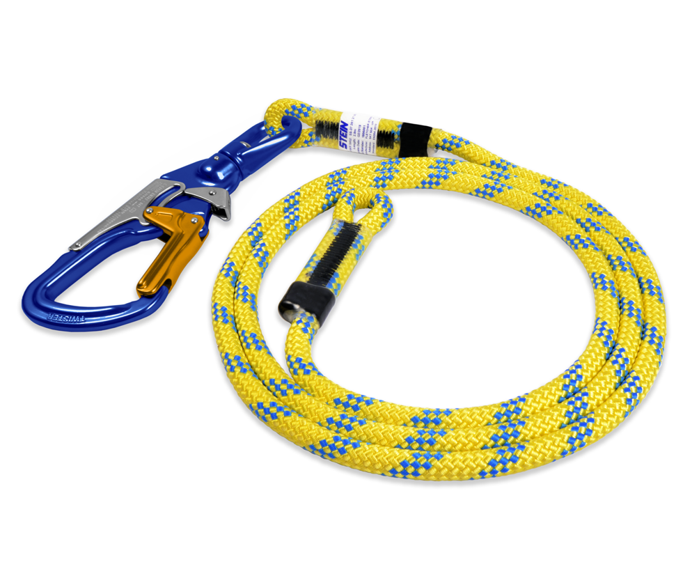 Stein SCE work positioning lanyard with swivel 3 way snap (Yellow)