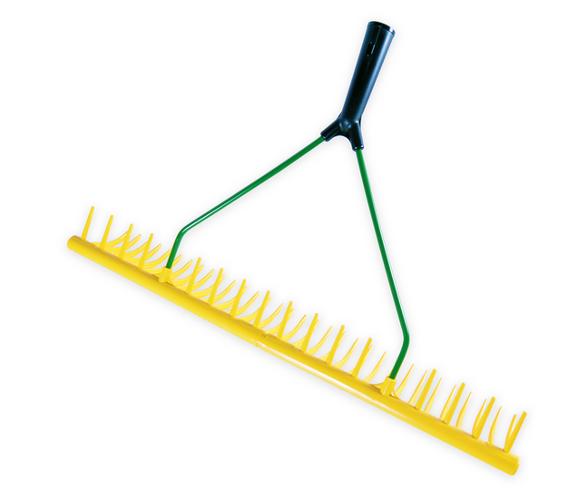 Stein plastic woodchip & leaf rake with wooden handle (650mm)